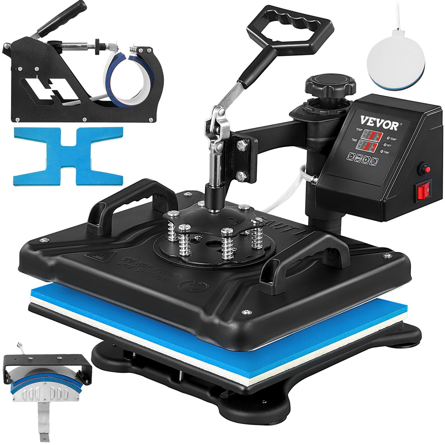 VEVOR Heat Press 12 X 15 Inch 5 In 1 Heat Press 1250 W Heat Press Machine Swing