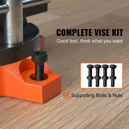 Heavy Duty 11.5 cm Bench Vise with 240° Swivel and Anvil