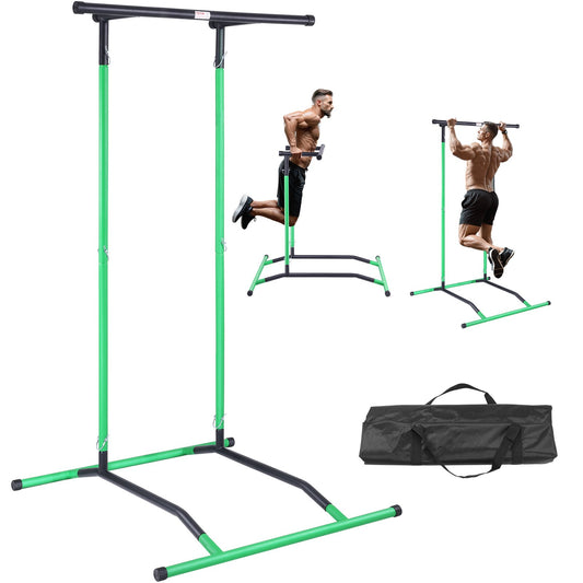 VEVOR Power Tower Dip Station, 2-Level Height Adjustable Pull Up Bar Stand, Multi-Function