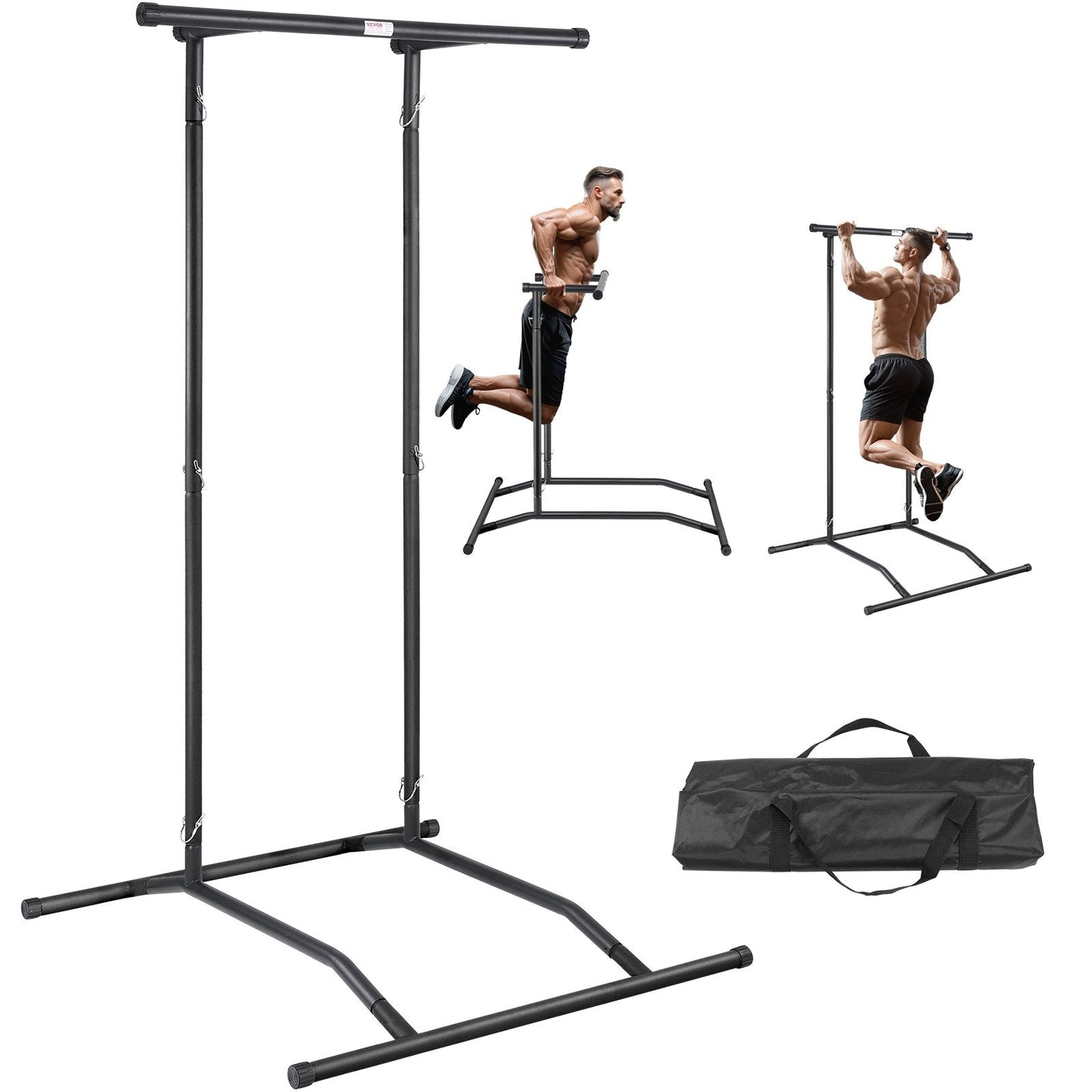 Adjustable Multi-Function Power Tower Dip Station for Home Gym, 100 kg Capacity