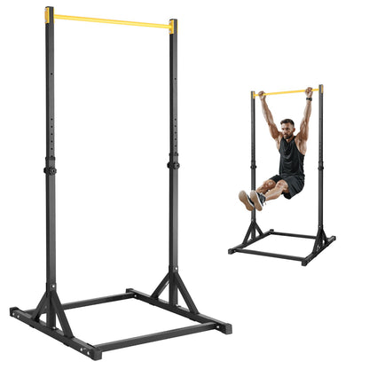 VEVOR Power Tower Dip Station, 8-Level Height Adjustable Pull Up Bar Stand, Multi-Function