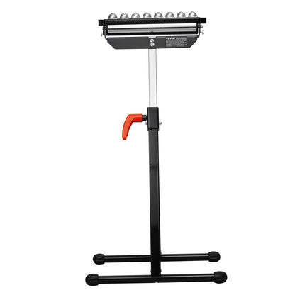 Roller Stand, 136 kg Load Capacity, 680-1079.5 mm Adjustable Height, Folding Heavy Duty with Polished Multi-directional Roller Head, for Table Saw Outfeed Woodworking Extension Support