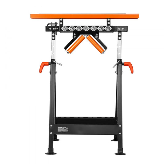 VEVOR 4-in-1 Woodworking Roller Stand Max Load 200 kg Adjustable 838.2-1270 mm