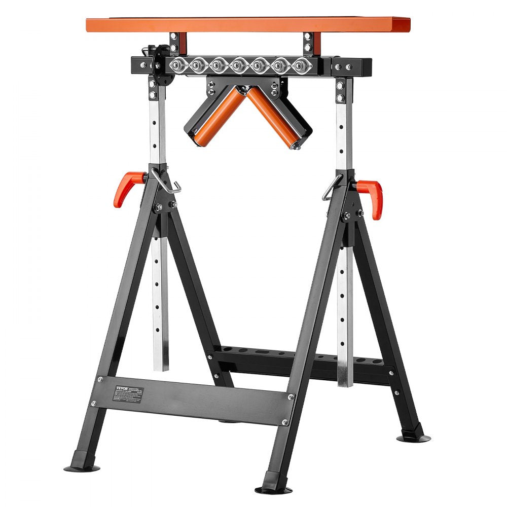 VEVOR 4-in-1 Woodworking Roller Stand Max Load 200 kg Adjustable 838.2-1270 mm