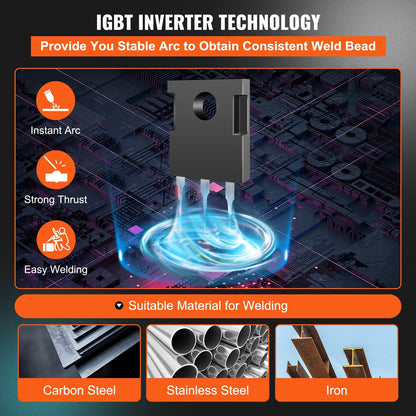 3-in-1 MIG-270 Welding Machine with Digital Display & Built-in Protection