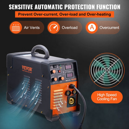 3-in-1 MIG-270 Welding Machine with Digital Display & Built-in Protection