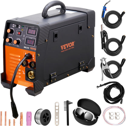 Vevor Mig Welder Welding Machine MIG-270 MIG MMA TIG IGBT DC Inverter Welder Digital