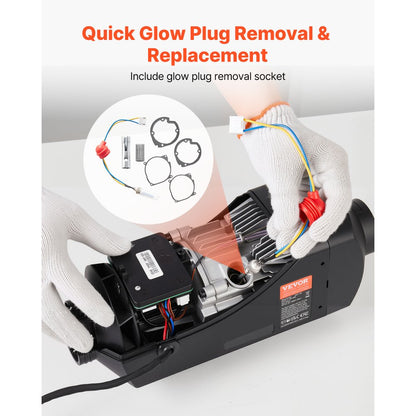 8V Glow Plug Repair Kit, Glow Plug Heater Repair Parking Heater Maintenance Kit with Atomization Mesh, Compatible with 2KW 5KW 8KW Diesel Air Heaters Models, Diesel Heaters Parts for Car Truck