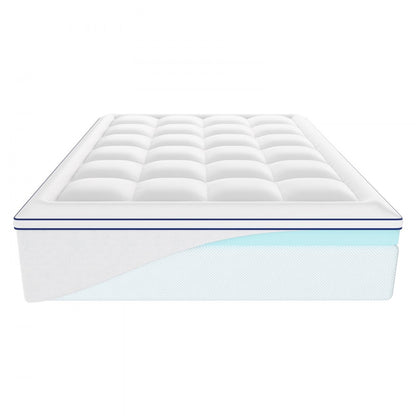 VEVOR Mattress Topper Premium Memory Foam Fiber Fill Queen 101.6 mm Thickness