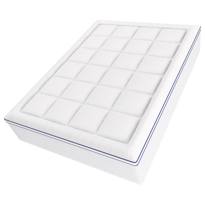 VEVOR Mattress Topper Premium Memory Foam Fiber Fill Queen 101.6 mm Thickness