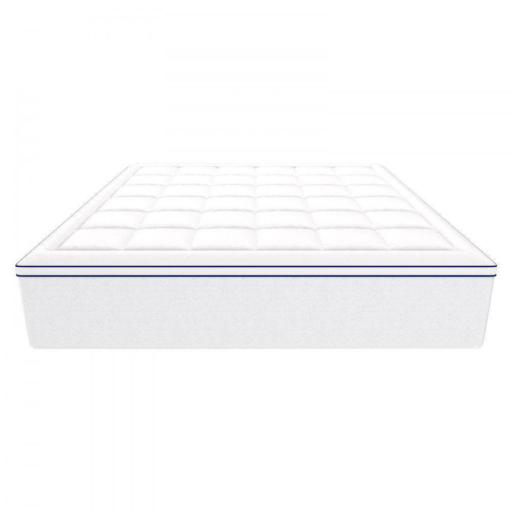VEVOR Mattress Topper Premium Memory Foam Fiber Fill King 101.6 mm Thickness