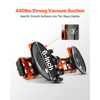 VEVOR Seam Setter 6" Suction Cup 90° - 270° Adjustable Seam Joining & Leveling