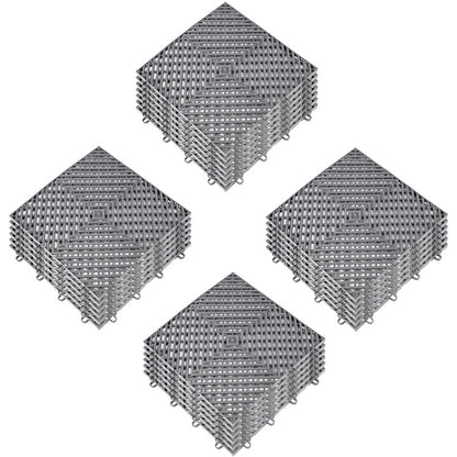 VEVOR Tiles Interlocking 25 PCS Gray, Drainage Tiles 12x12x0.5 Inches, Deck Tiles