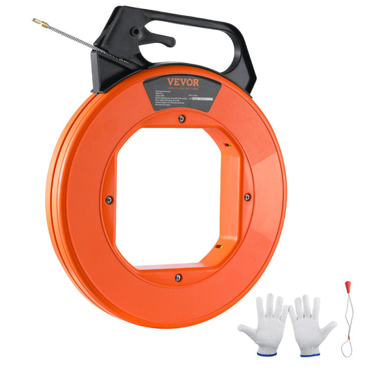 VEVOR Fish Tape, 100 ft, 3/16-inch, Fiberglass Wire Puller with Optimized Housing