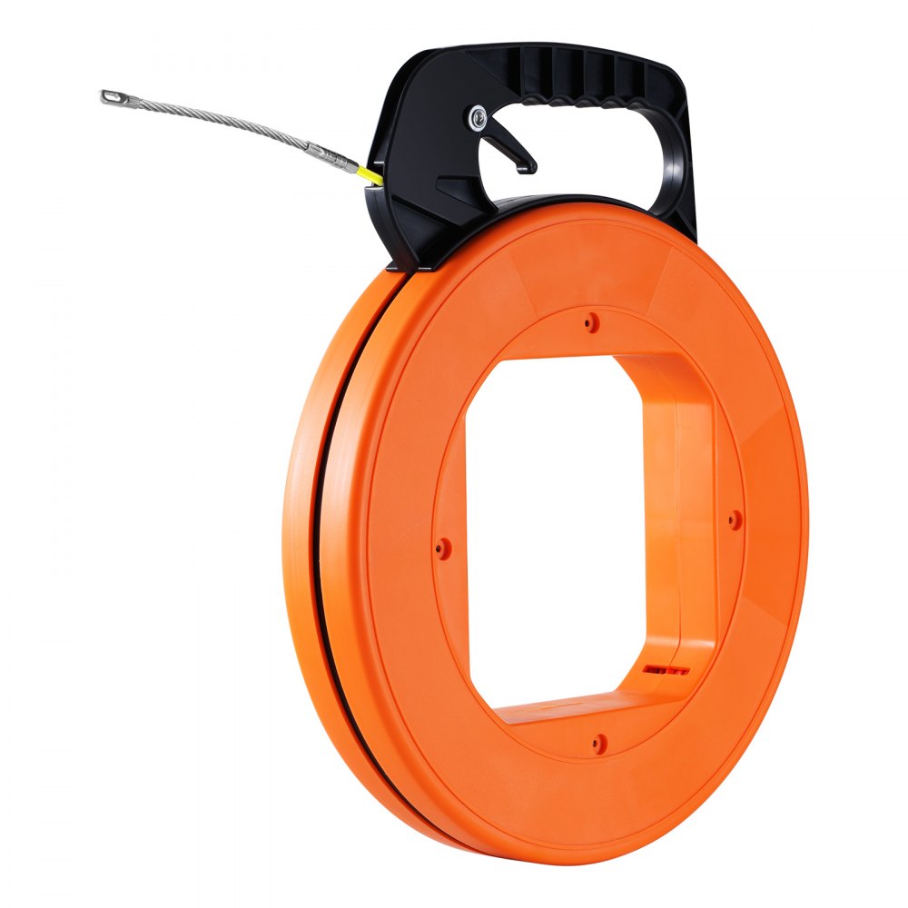 VEVOR Fish Tape Wire Cable Line Puller 60.96m 4.7mm Fiberglass High Plastic Case