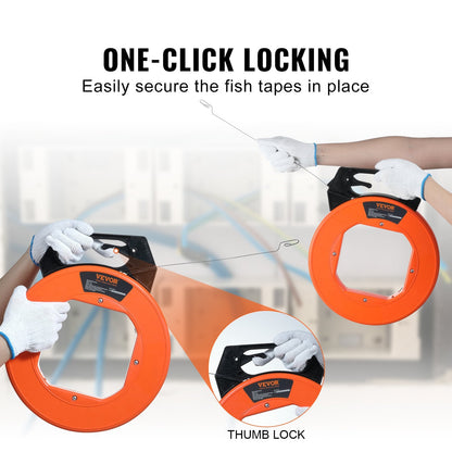 Steel Wire Puller, 73.2m Length, 3mm Cable Tool with Optimized Housing & Handle
