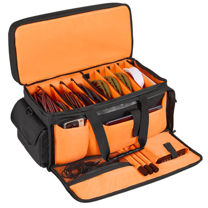 VEVOR DJ Cable File Bag, 1200D Oxford Fabric, DJ Gig Bag with 9 Detachable Divider
