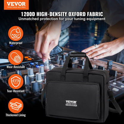 VEVOR Padded DJ Mixer Gig Bag, 1200D Oxford Fabric, DJ Gear Carry Bag with a Storage
