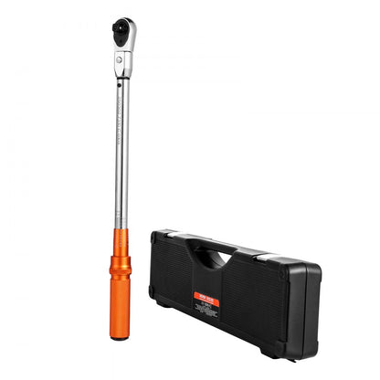 Adjustable Click Torque Wrench, 1/2 Inch Drive, 20-160 lbf-ft/27.1-216.8 N.m, Dual-direction and Dual Range Scales, 72-T