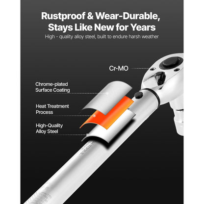Click Torque Wrench Set 3 Pieces 1/4 3/8 1/2 Inch Drive Dual-direction