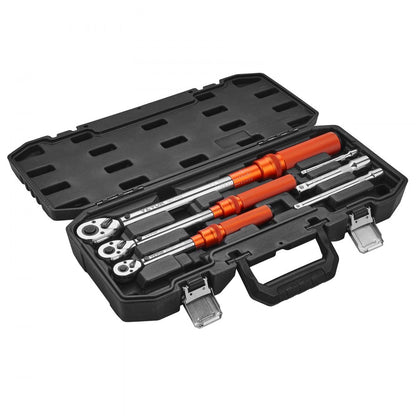Click Torque Wrench Set 3 Pieces 1/4 3/8 1/2 Inch Drive Dual-direction