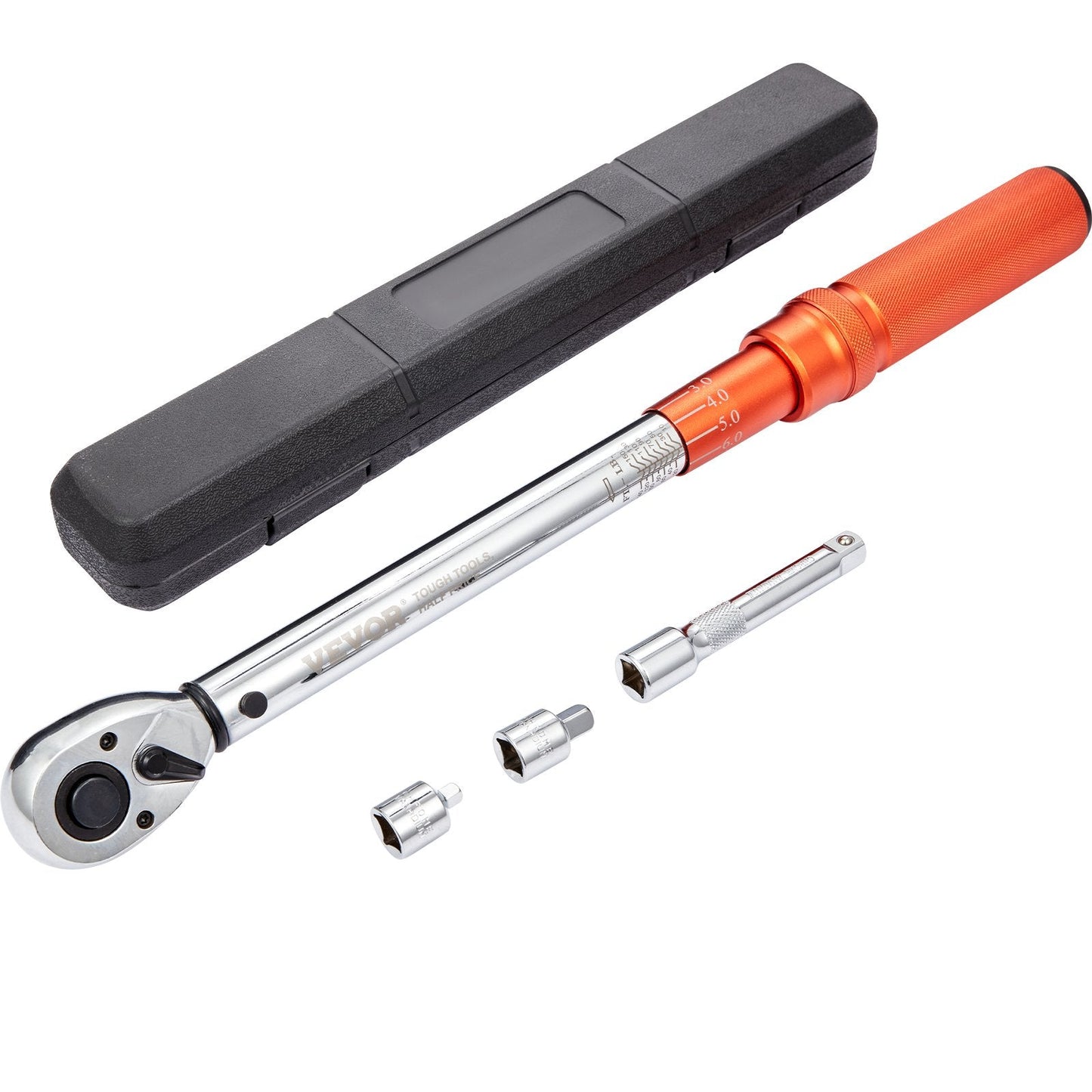 Adjustable Torque Wrench 0.5m Drive, 14-204Nm Precision Tool with 72-Tooth Ratchet