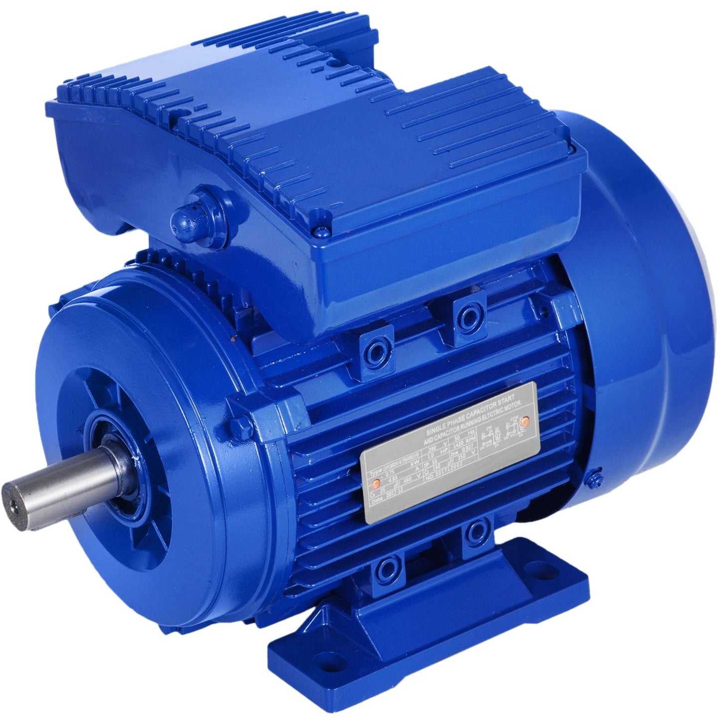 0.75kW 4-Pole Single Phase Electric Motor, 240V, 1420 RPM, Reversible, IP55