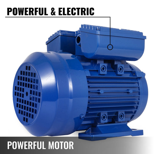 0.75kW 4-Pole Single Phase Electric Motor, 240V, 1420 RPM, Reversible, IP55