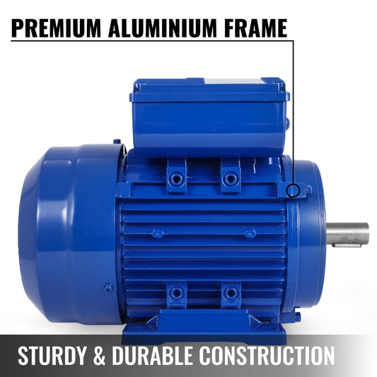 0.75kW 4-Pole Single Phase Electric Motor, 240V, 1420 RPM, Reversible, IP55