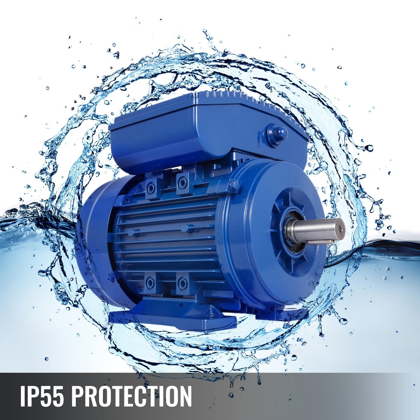 0.75kW 4-Pole Single Phase Electric Motor, 240V, 1420 RPM, Reversible, IP55