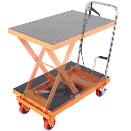 Hydraulic Scissor Lift Cart, 230kg Capacity, 0.72m Height, Manual Operation