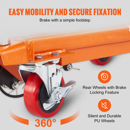 Hydraulic Lift Table Cart, 150kg Capacity, 0.7m Lift Height, Manual Scissor Design