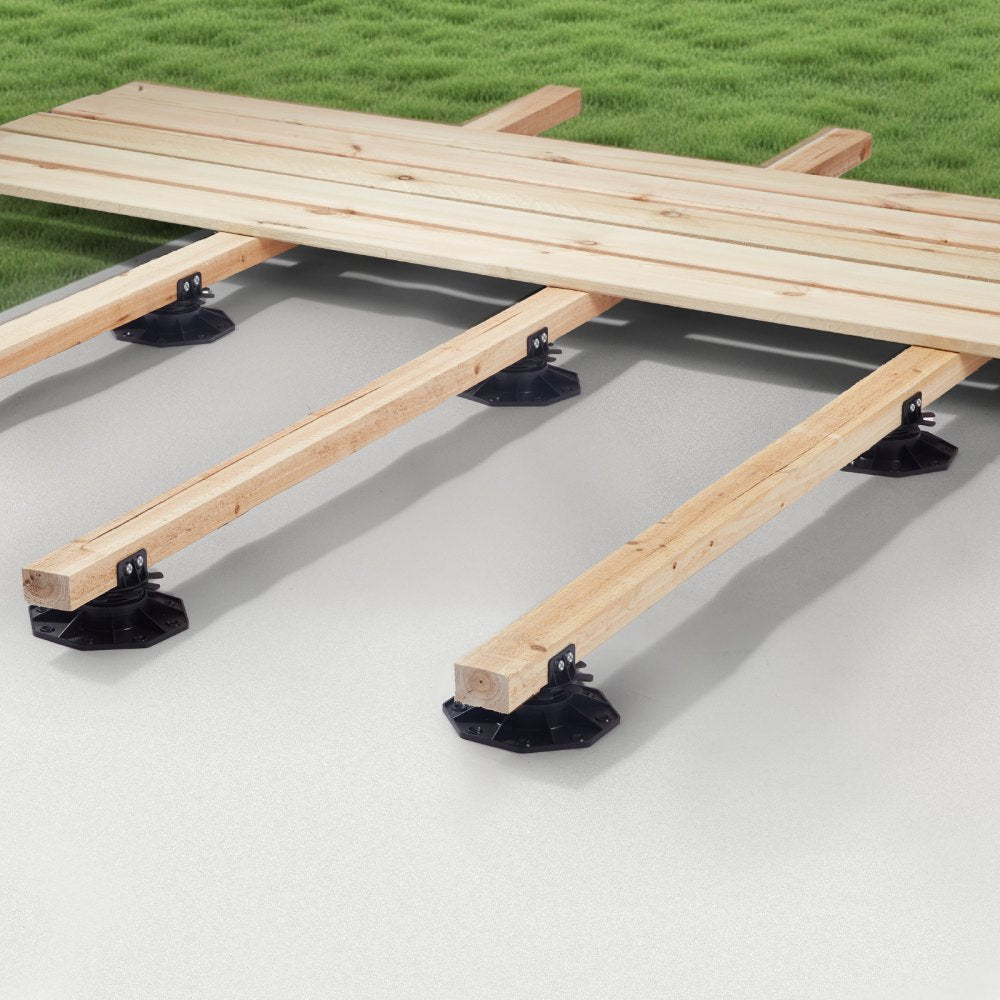 12 Pcs Adjustable Deck Support Pedestal Deck Foundation Base 1.18-2.36 in