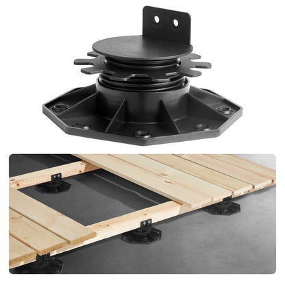 12 Pcs Adjustable Deck Support Pedestal Deck Foundation Base 1.18-2.36 in