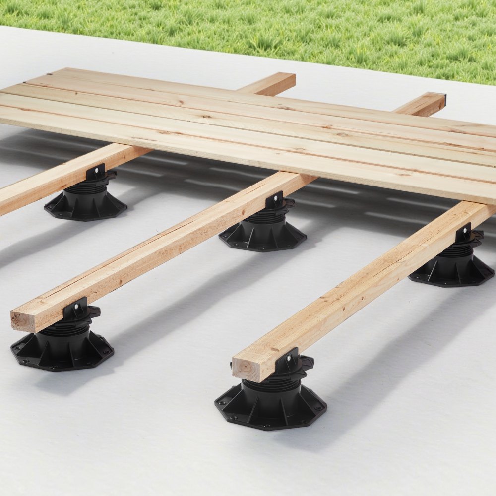 VEVOR 24 Pcs Adjustable Deck Support Pedestal Deck Foundation Base 2.36-5.31 in