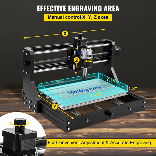 CNC 3018 Pro 2500mW Laser Engraving Machine with GRBL Control, 30x18x4.5 cm