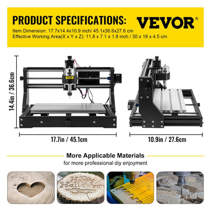 Pro CNC Engraver 3018: 3-Axis GRBL Control Machine for Wood & Acrylic Carving