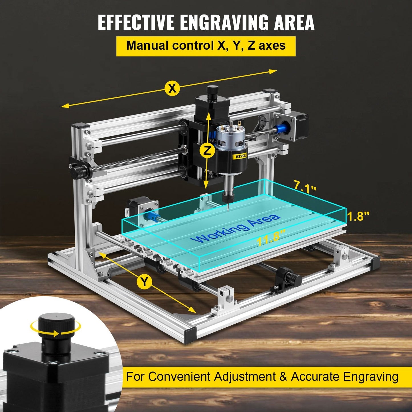 DIY CNC 3018 Engraver Kit with 5.5W Laser, 3-Axis Milling Machine