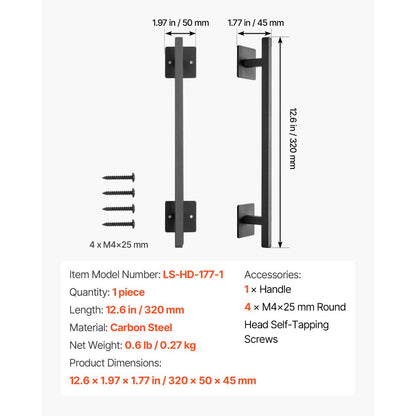Barn Door Handle 320 mm Rustic Heavy Duty Garden Gate Shed Pull Handle