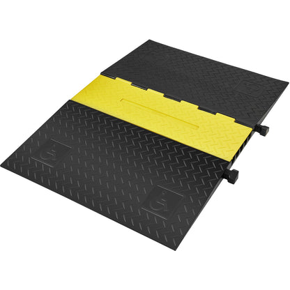 VEVOR Rubber Cable Protector Ramp, 5 Channel, 10000 kg/axle Capacity Heavy Duty