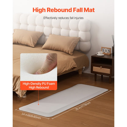 VEVOR Fall Mat for Elderly 1-inch Thickened Fall Protection Mat 24 x 70 inch