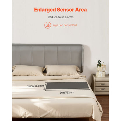 VEVOR Bed Alarm System for Elderly Adults Wireless Bed Sensor Pad with Pager