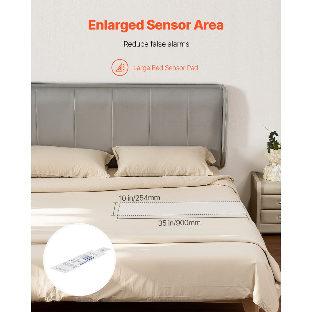 VEVOR Early Alert Bed Alarm System Wireless Bed Sensor Pad & Call Button Pager