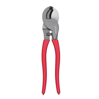 High Leverage Cable Cutter, 235 mm Compact, Forged Blades and PVC-Coated Handles, Heavy Duty Cable Cutting Pliers Tool for 4/0 AWG Aluminum, 2/0 AWG Soft Copper and 100-Pair 24AWG Comm Cable