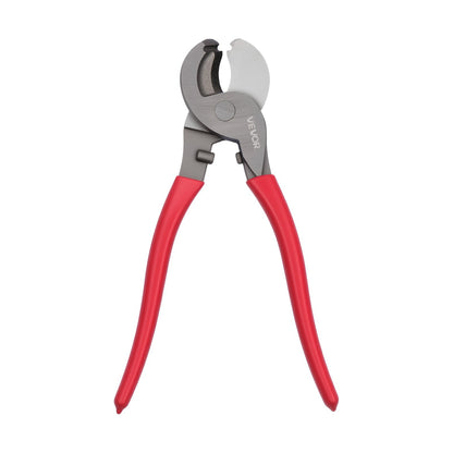 High Leverage Cable Cutter, 235 mm Compact, Forged Blades and PVC-Coated Handles, Heavy Duty Cable Cutting Pliers Tool for 4/0 AWG Aluminum, 2/0 AWG Soft Copper and 100-Pair 24AWG Comm Cable