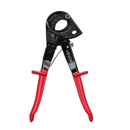 Ratcheting Cable Cutter, Spring Steel Blades with PVC-Coated Handles, Quick-Release Button, Heavy Duty Ratchet Cable Wire Cutter for Cutting Copper & Aluminum Cables Up to 474 MCM / 240 mm²