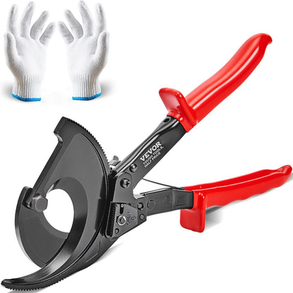 Ratcheting Cable Cutter, 0.28m Wire Cutter with 400mm Capacity, Ergonomic Design