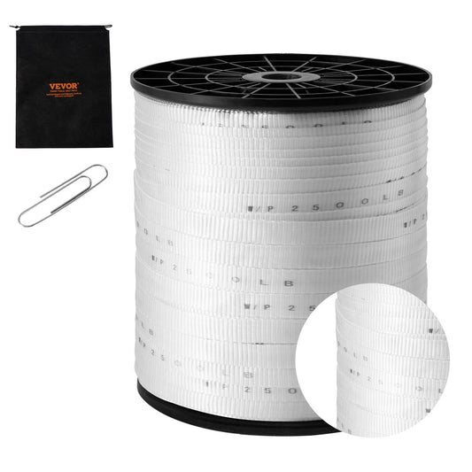 VEVOR Polyester Pull Tape, 1.9 cm x 321 m Mule Tape Flat Rope, 1134 kgf Tensile