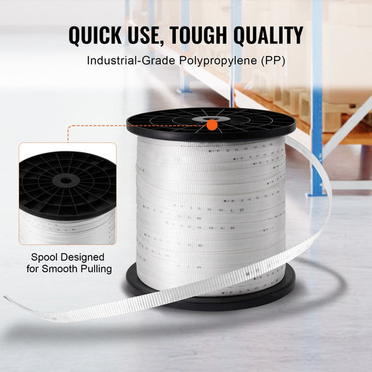 Polyester Pull Tape, 1.9 cm x 641 m, 1134 kgf, for Cable Pulling and More
