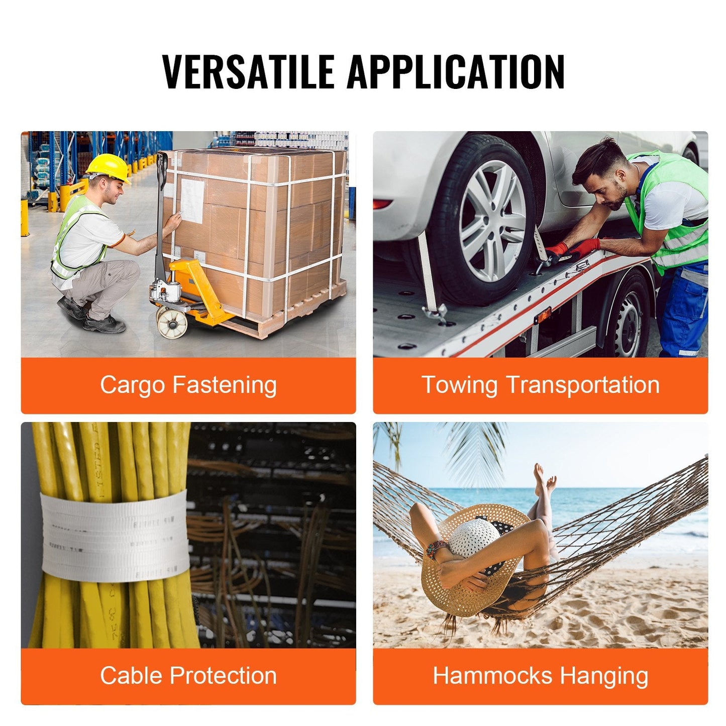 Polyester Pull Tape, 1.9 cm x 641 m, 1134 kgf, for Cable Pulling and More